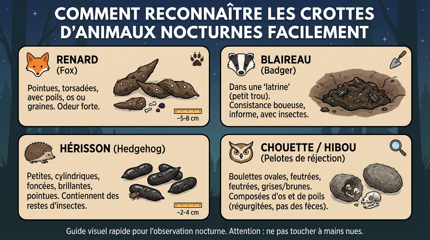 Comment identifier les crottes d'animaux nocturnes