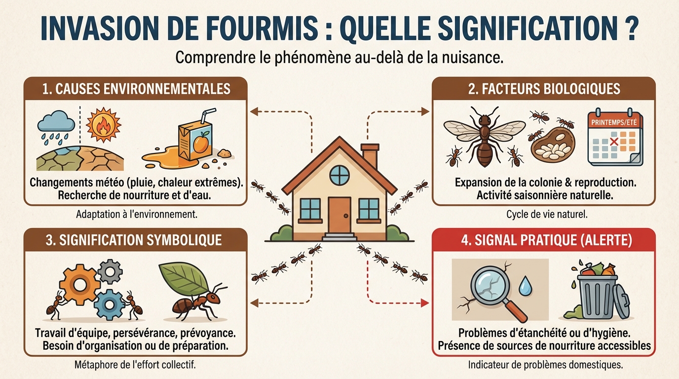 Causes d'une invasion de fourmis