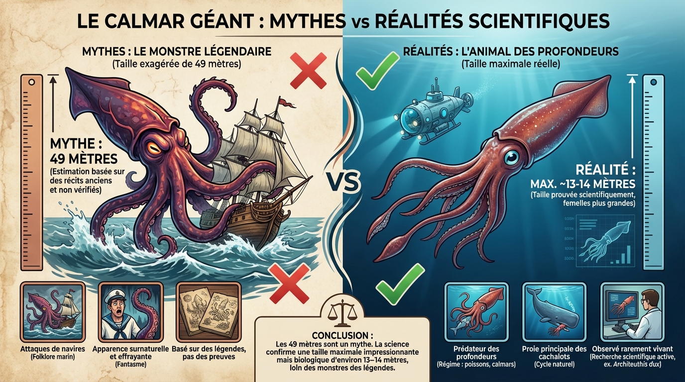 Mythes et réalités sur le calmar géant