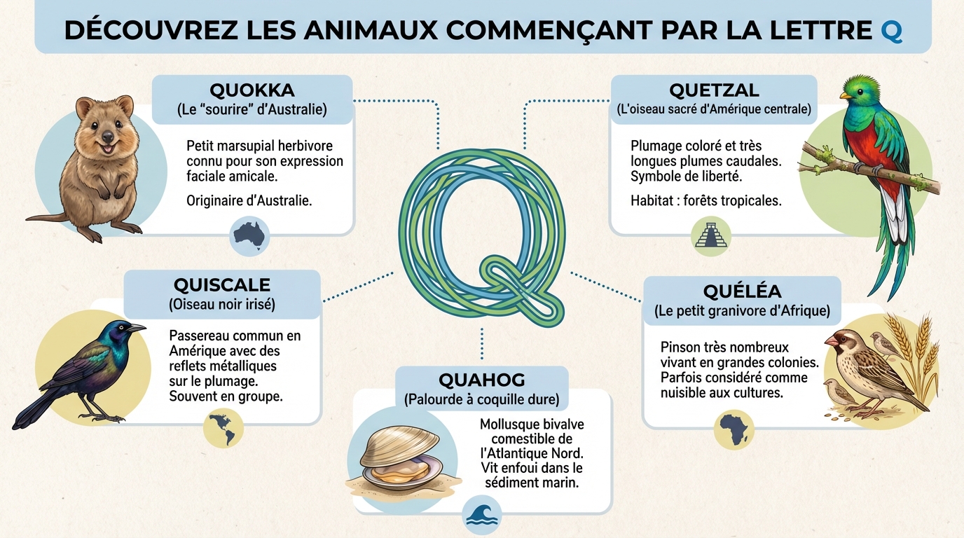 Liste des animaux en Q