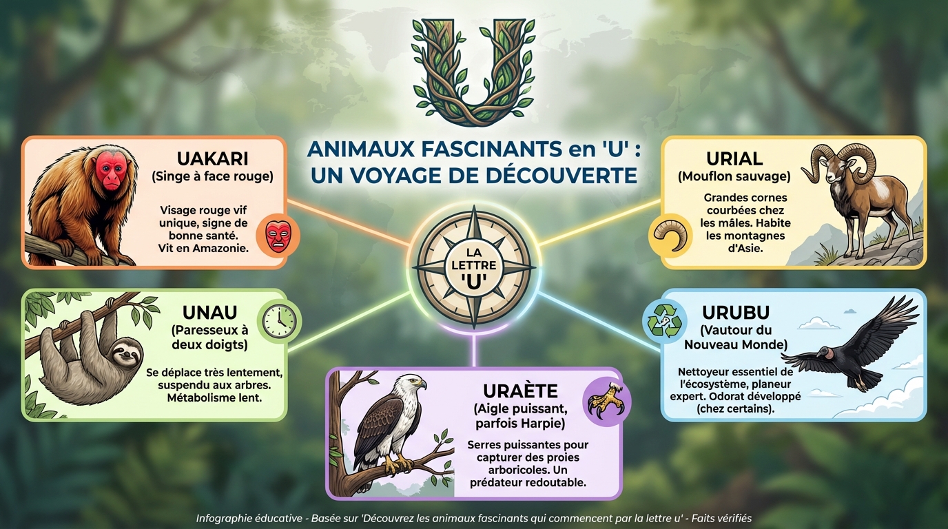 Liste des animaux avec U