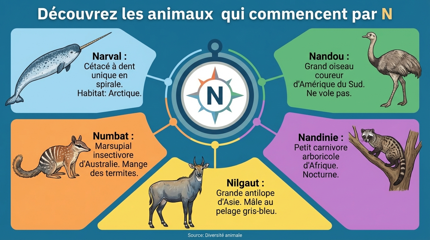Liste des animaux qui commencent par N