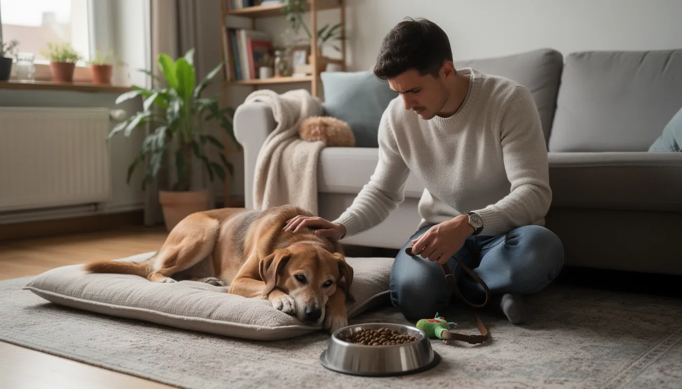 Mon chien ne mange plus et reste couché : que faire ?
