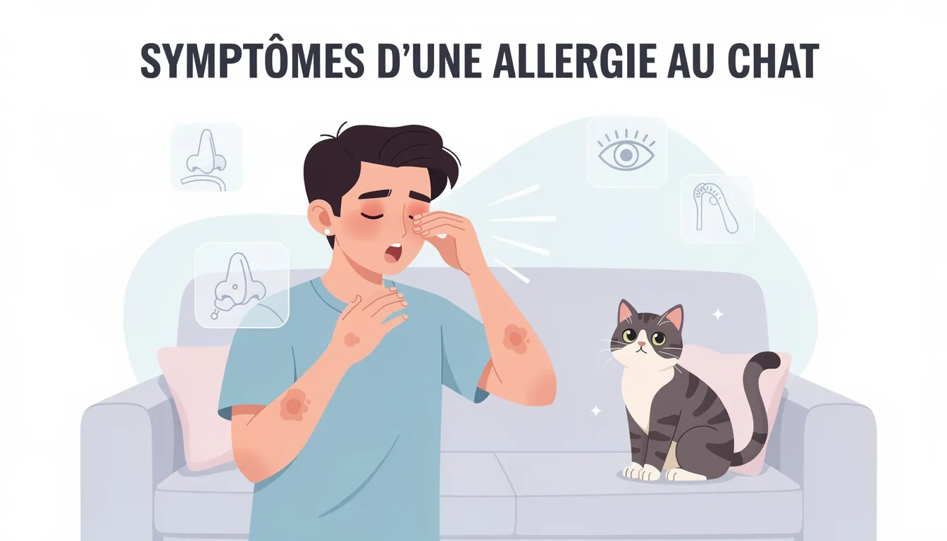 Sympt&ocirc;mes d'une allergie au chat