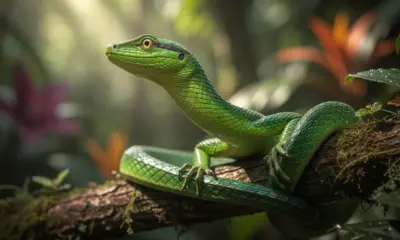 Lézard vert vipère : caractéristiques et habitat fascinants