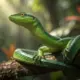 Lézard vert vipère : caractéristiques et habitat fascinants