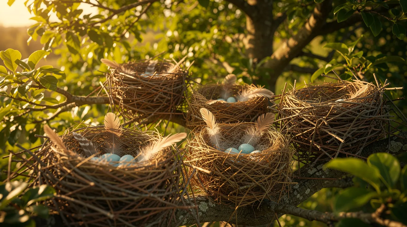 Caractéristiques des nids d'oiseaux courants